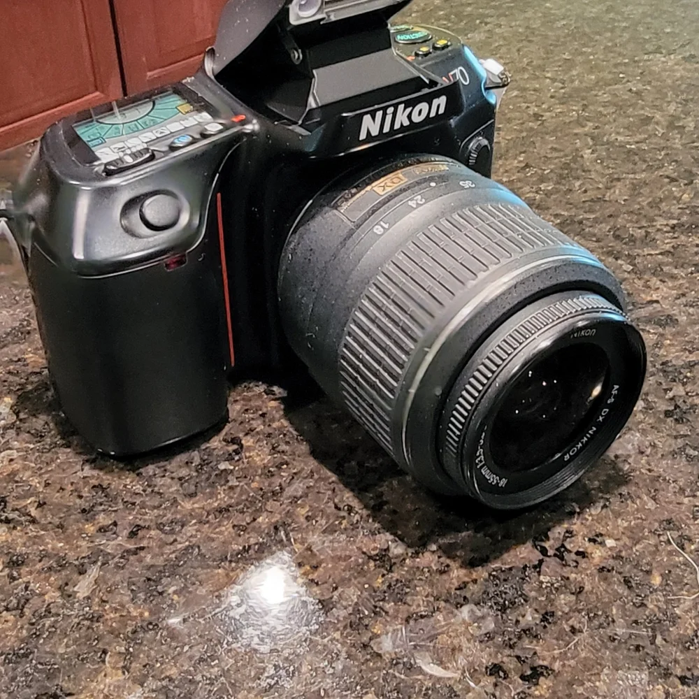 NIKON N70-(Black) Nikon -Nikkor 18-55mm Lens-Camera